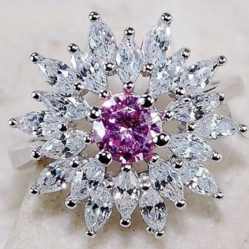 New Womens Sapphire Cz Ring Set In 925 Silver Size 7 78$